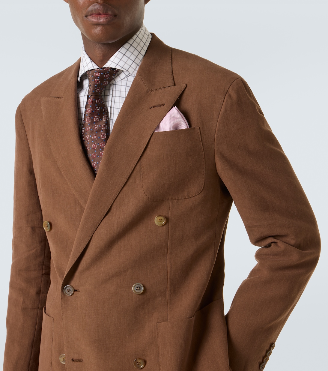 Double-breasted linen blazer | Dunhill