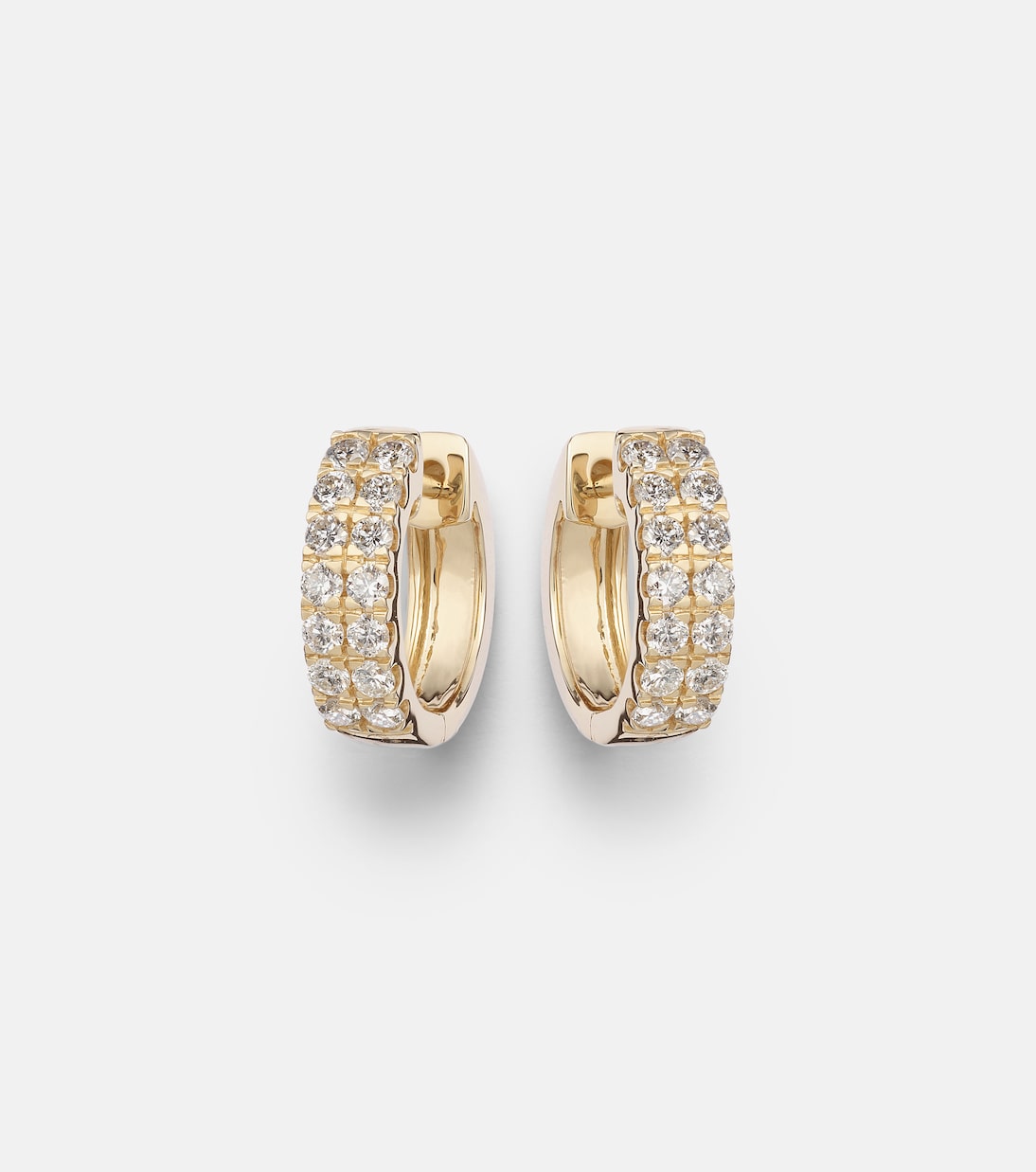 Ohrringe Twin aus 14kt Gelbgold (585/1000) mit Diamanten | Stone and Strand