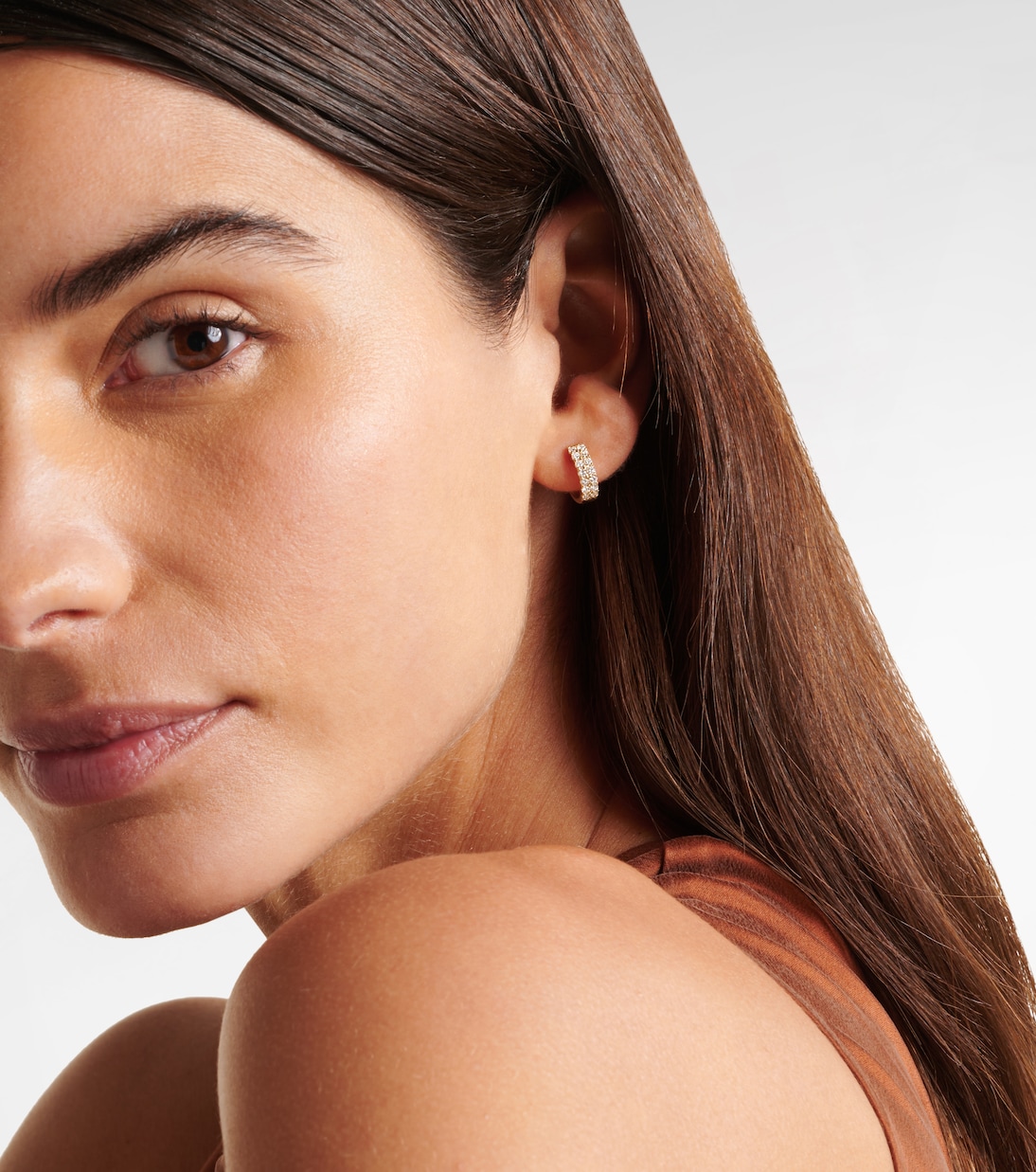 Ohrringe Twin aus 14kt Gelbgold (585/1000) mit Diamanten | Stone and Strand