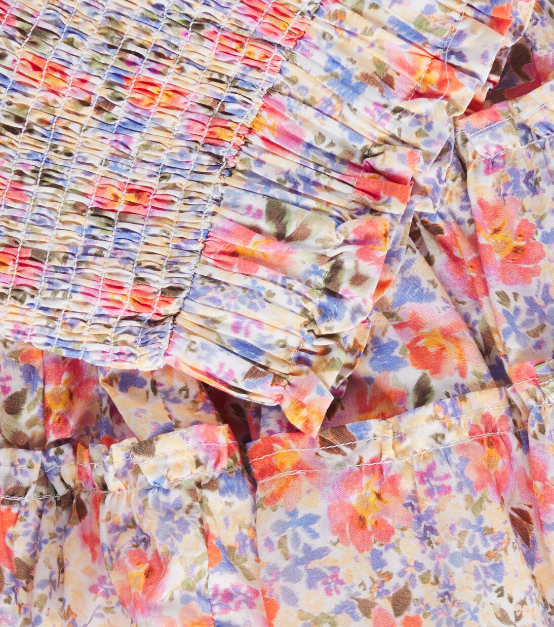 Floral tiered cotton voile skirt | Petite Amalie  