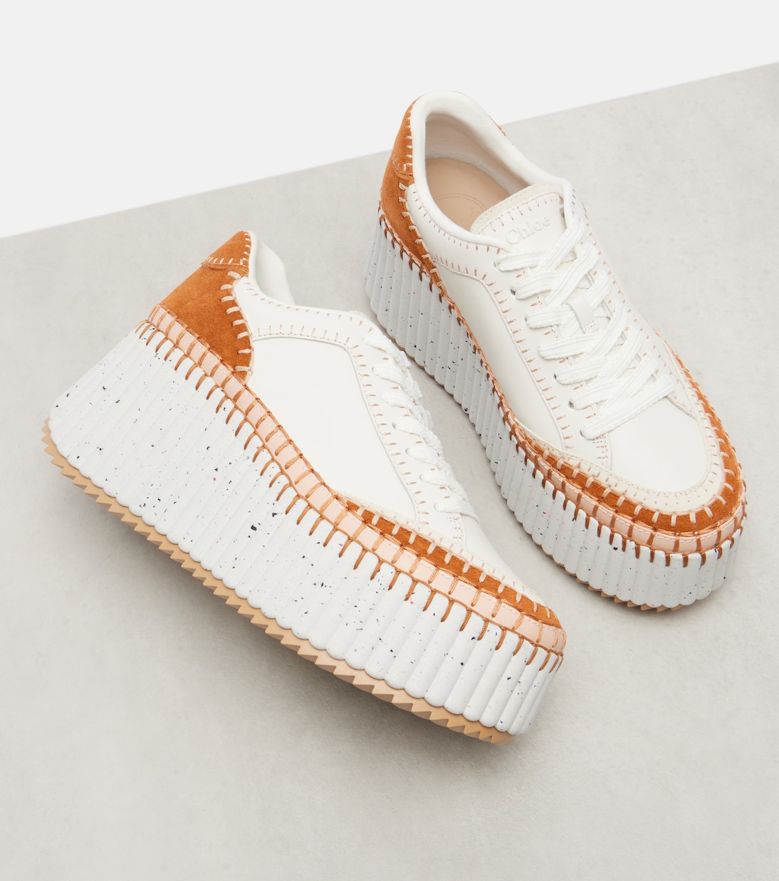 Leather platform sneakers | Chloé
