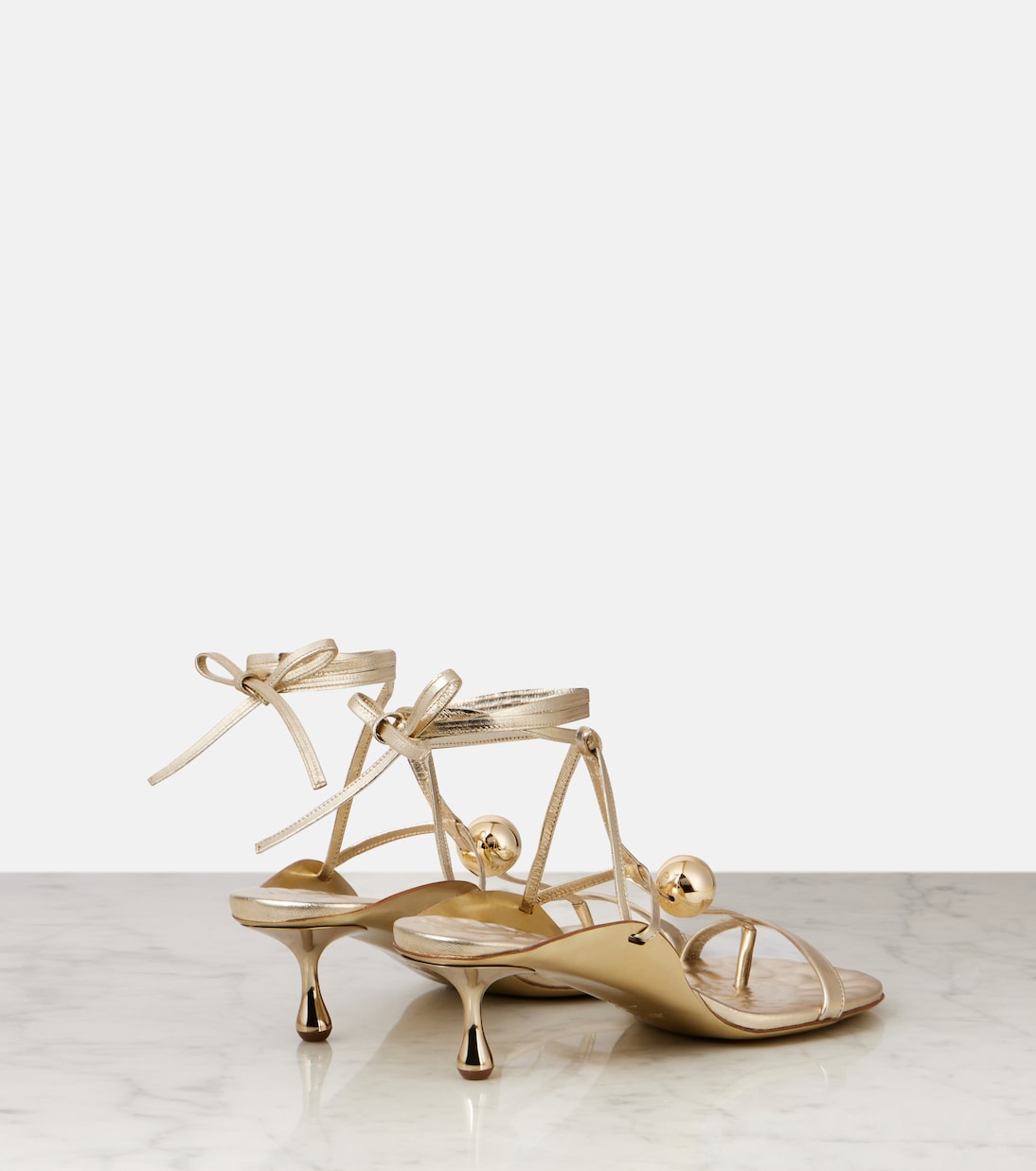 Sandalen Zyra 50 aus Metallic-Leder | Jimmy Choo