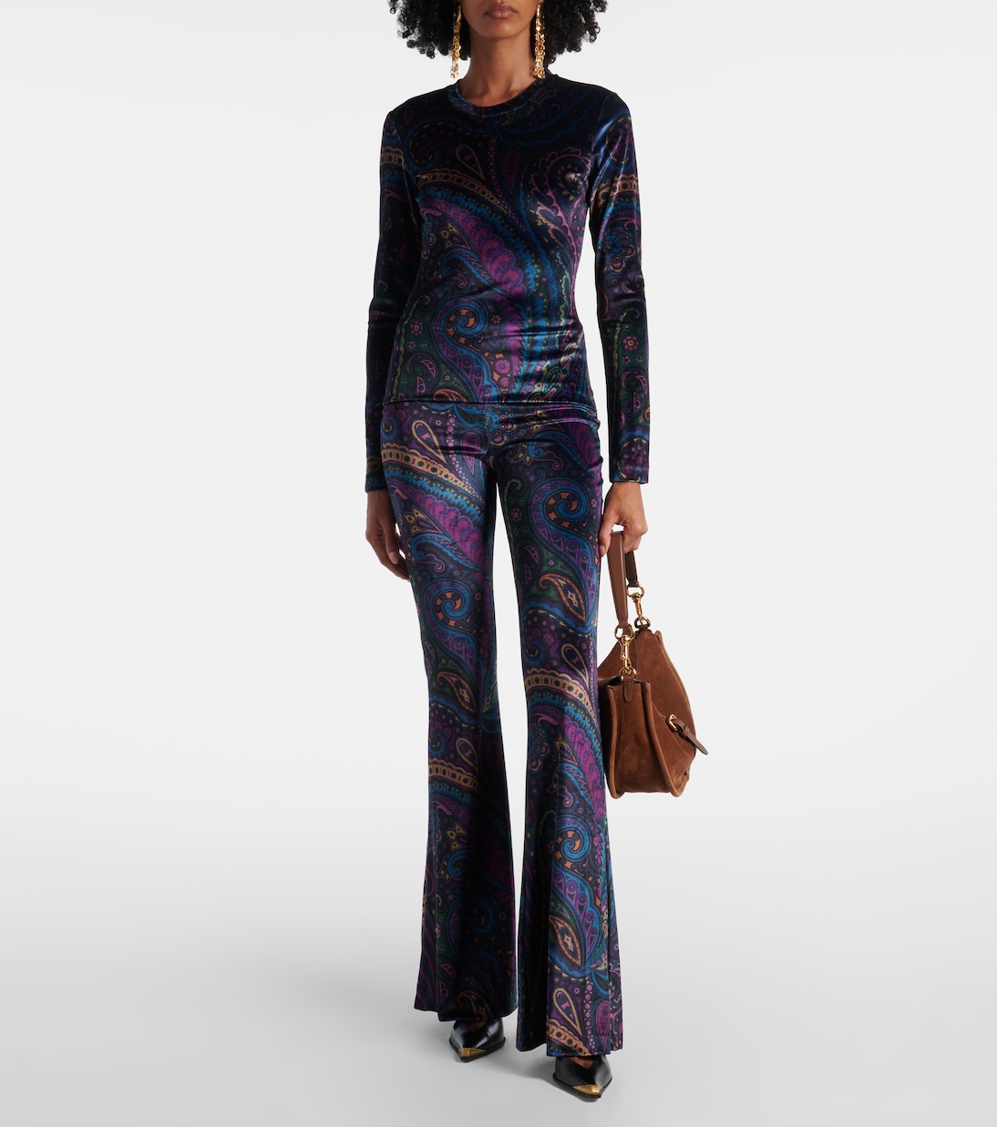 Top in jersey con stampa paisley | Etro
