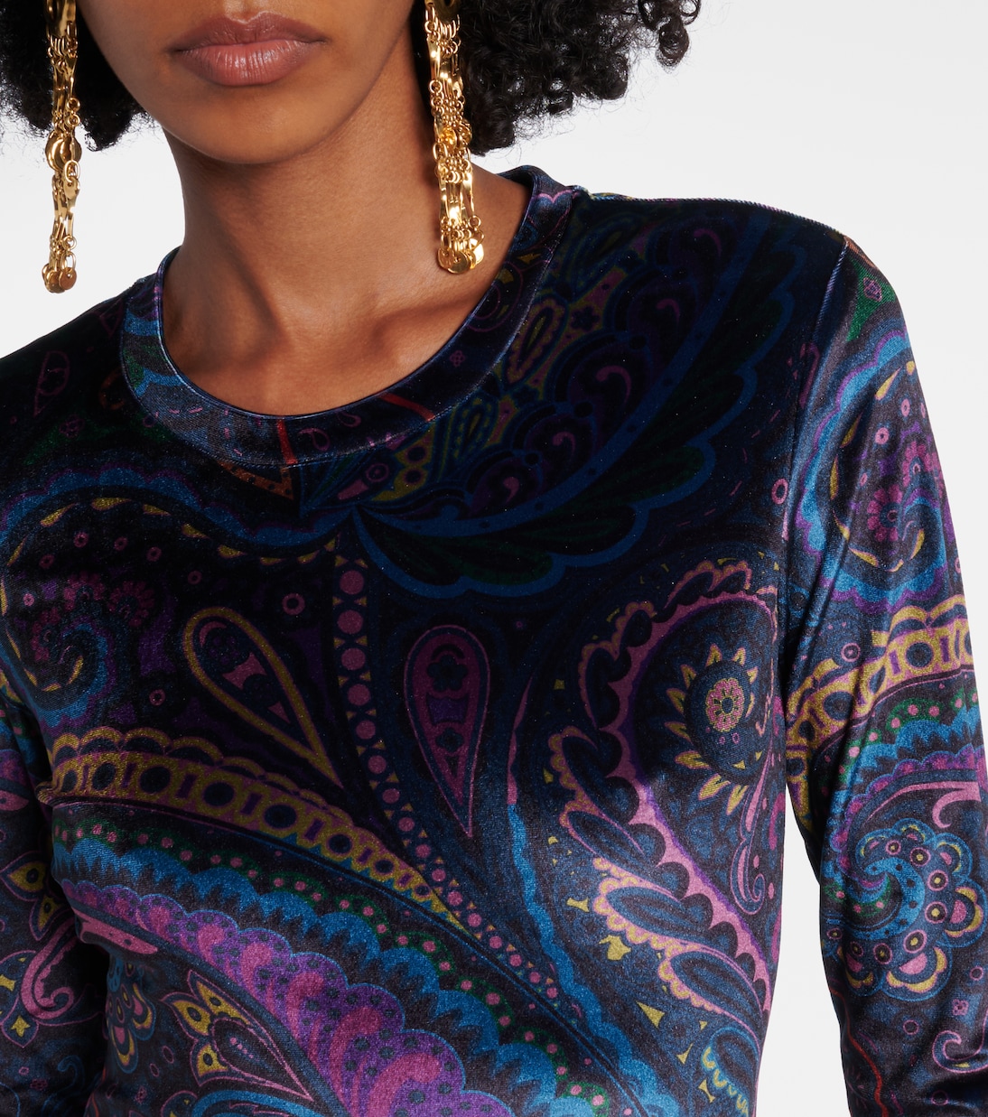 Top in jersey con stampa paisley | Etro