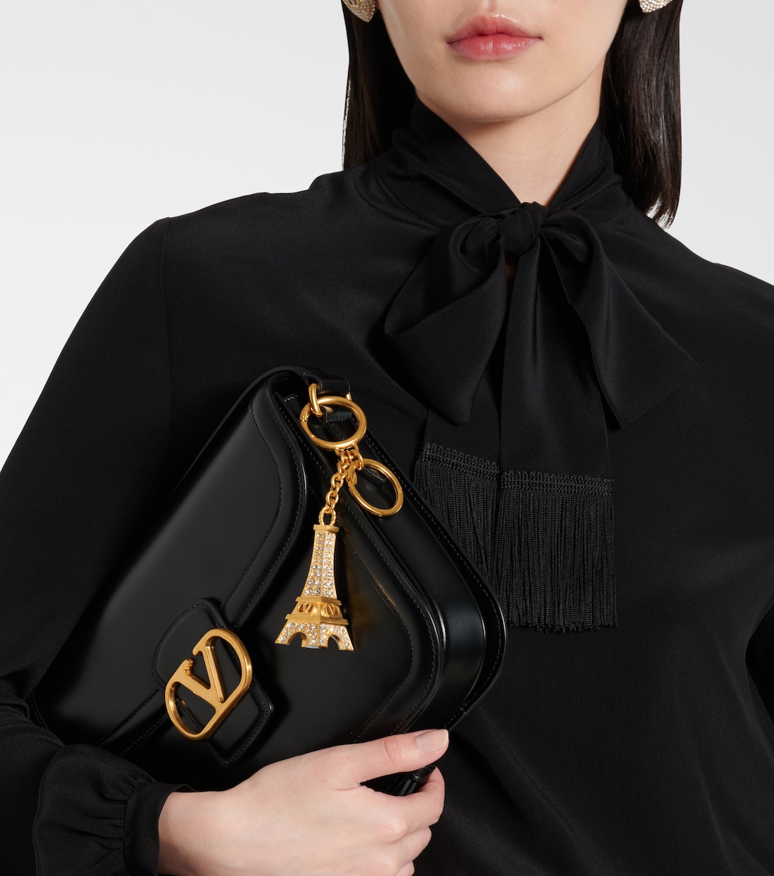 VLogo Signature Eiffel Tower keyring | Valentino Garavani