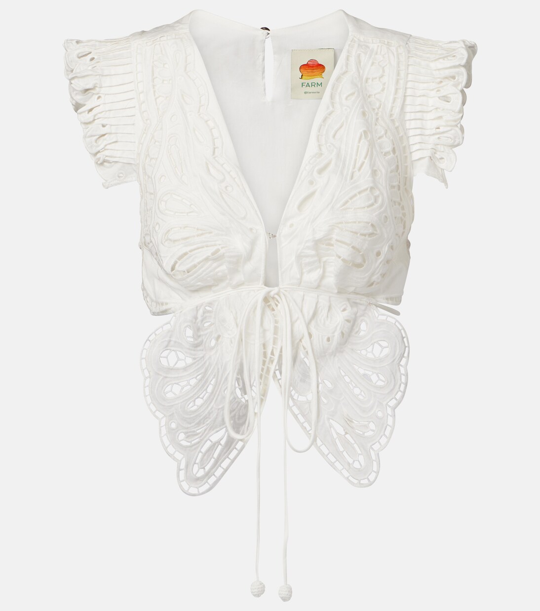 Top en coton à broderies anglaises | Farm Rio