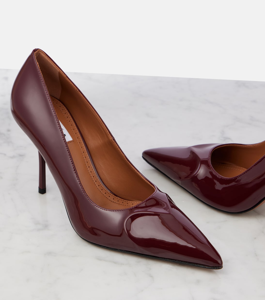 Escarpins Le Cœur 90 en cuir verni | Alaïa