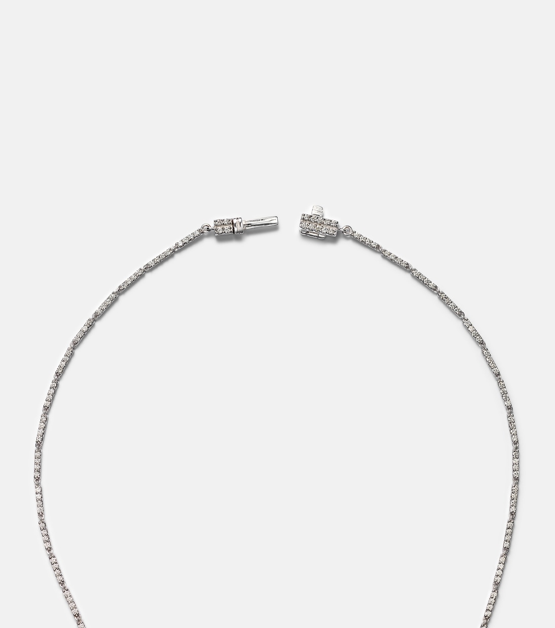 Reign Supreme 18kt white gold pendant necklace with diamonds and opal | Yeprem