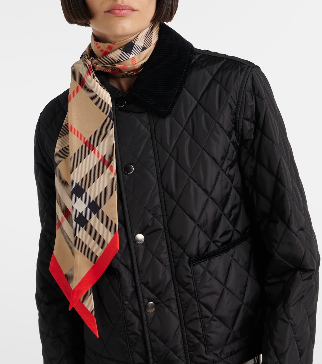 Burberry Check silk twill scarf | Burberry