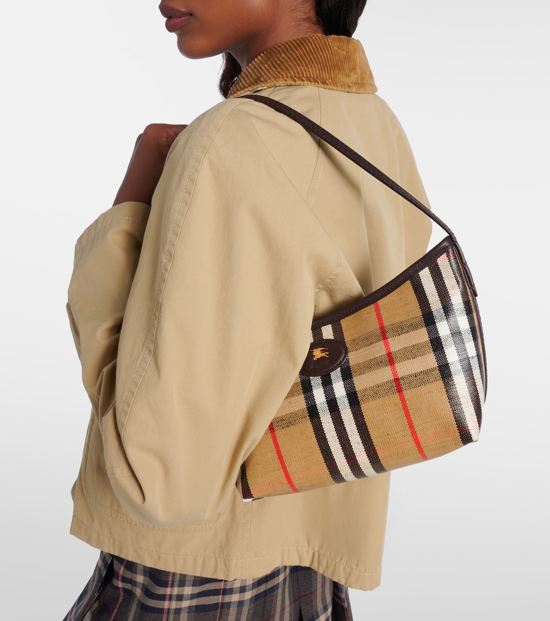 Borsa a spalla Highlands Mini Check | Burberry