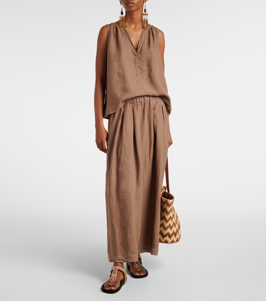 Maxirock Linda aus Leinen | Velvet