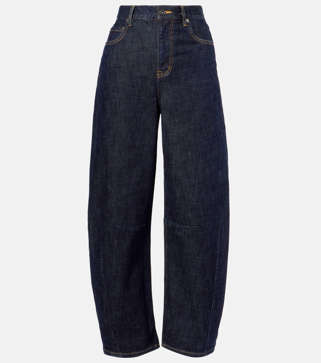 High-rise barrel-leg jeans | Self-Portrait