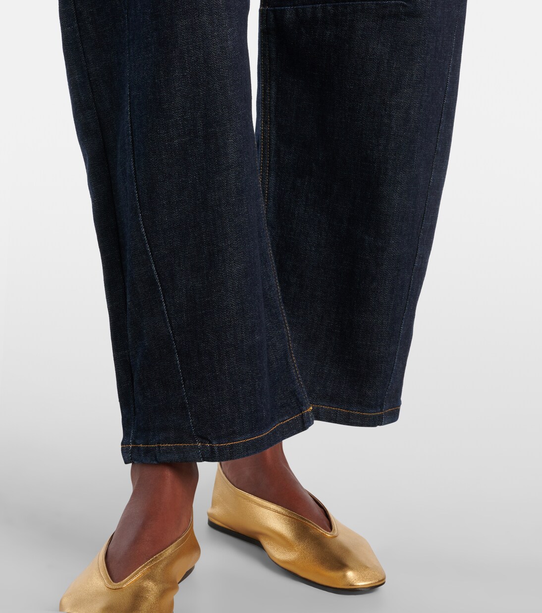 High-rise barrel-leg jeans | Self-Portrait