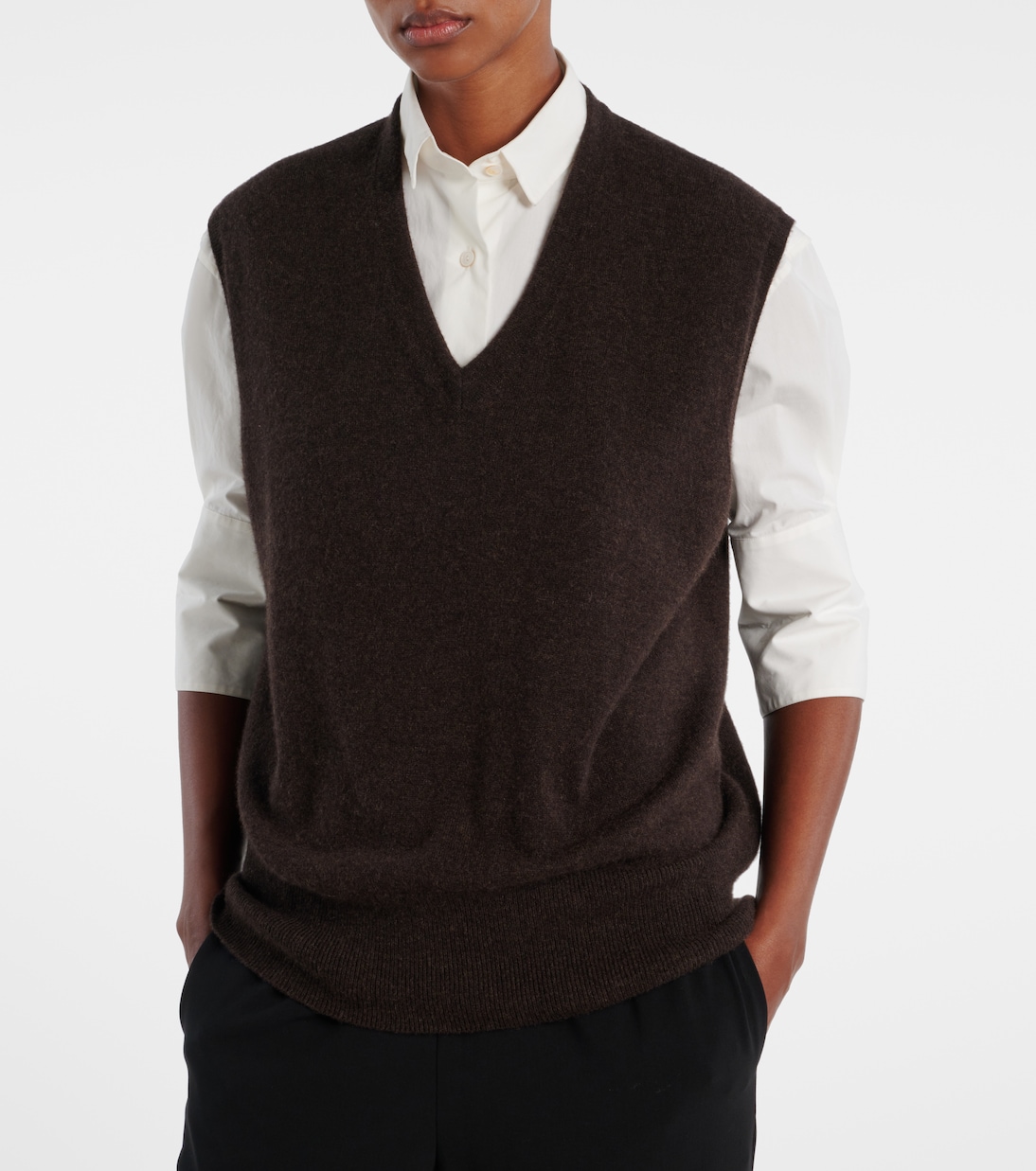 Levi cashmere sweater vest | The Row