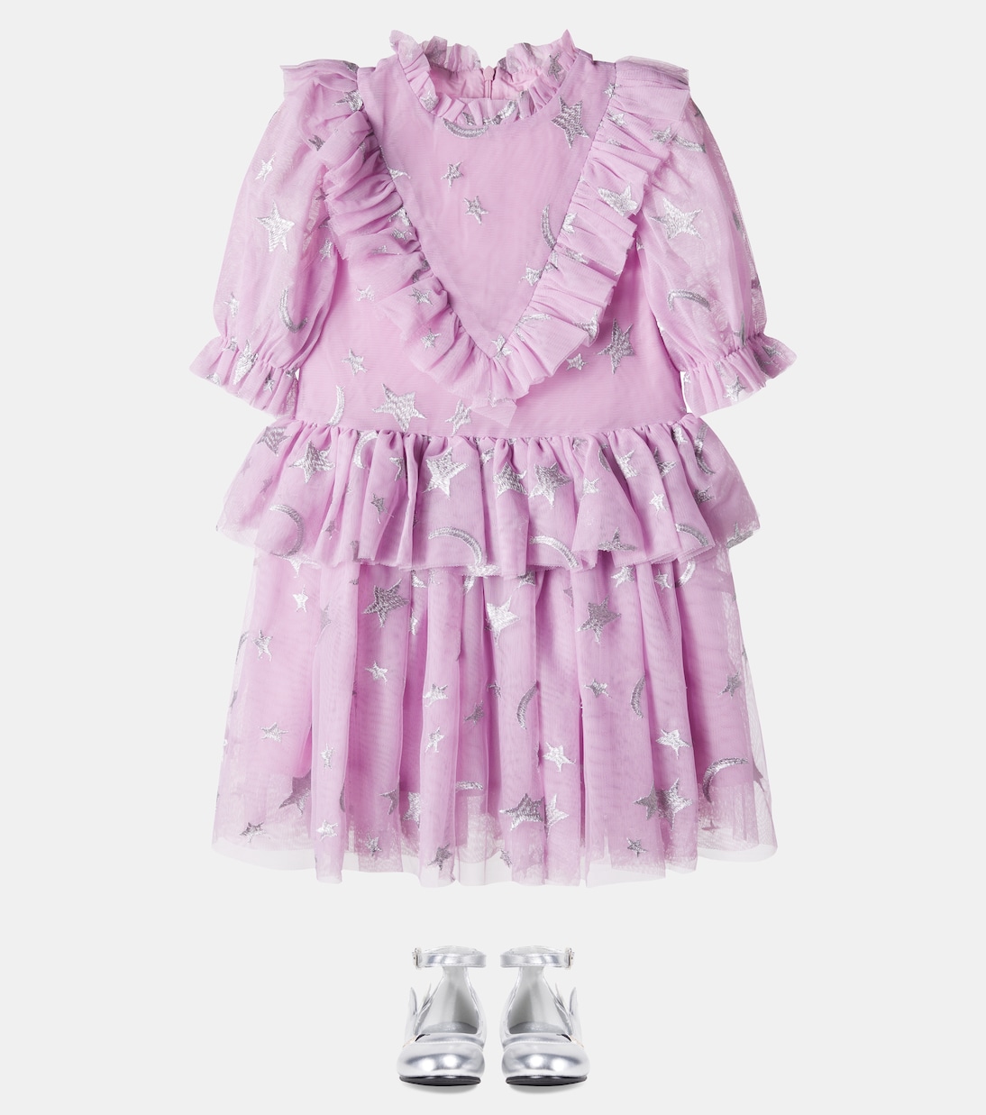 Besticktes Kleid aus Tüll | Stella McCartney Kids