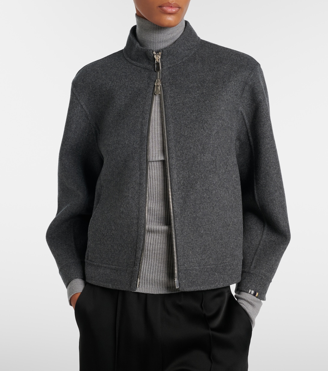 Motor wool and cashmere bomber jacket | Extreme Cashmere