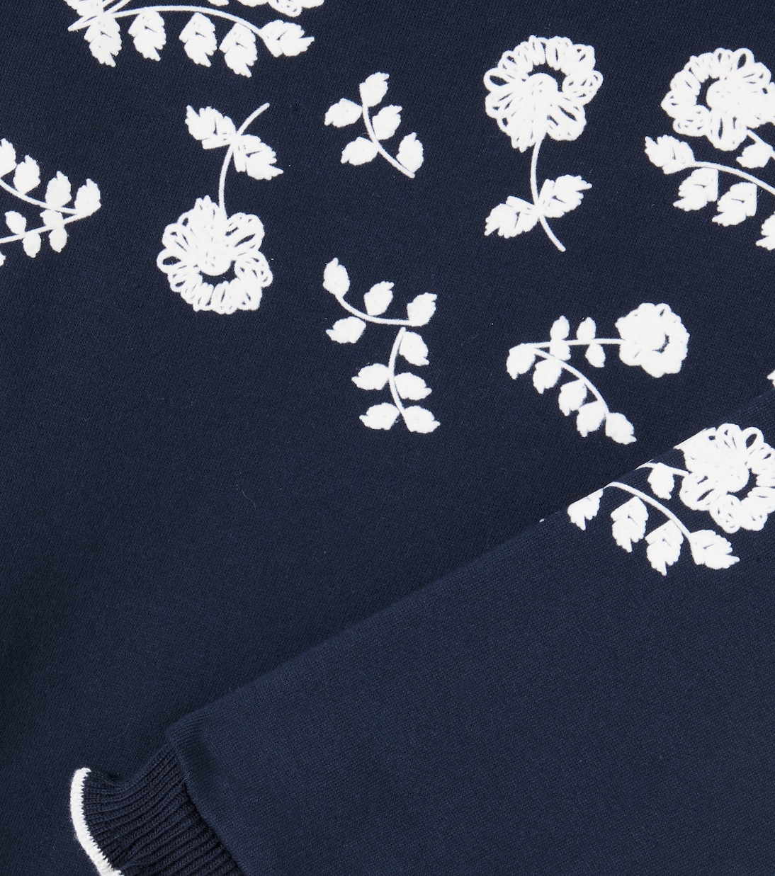 Floral ruffled cotton jersey sweatshirt | Tartine et Chocolat