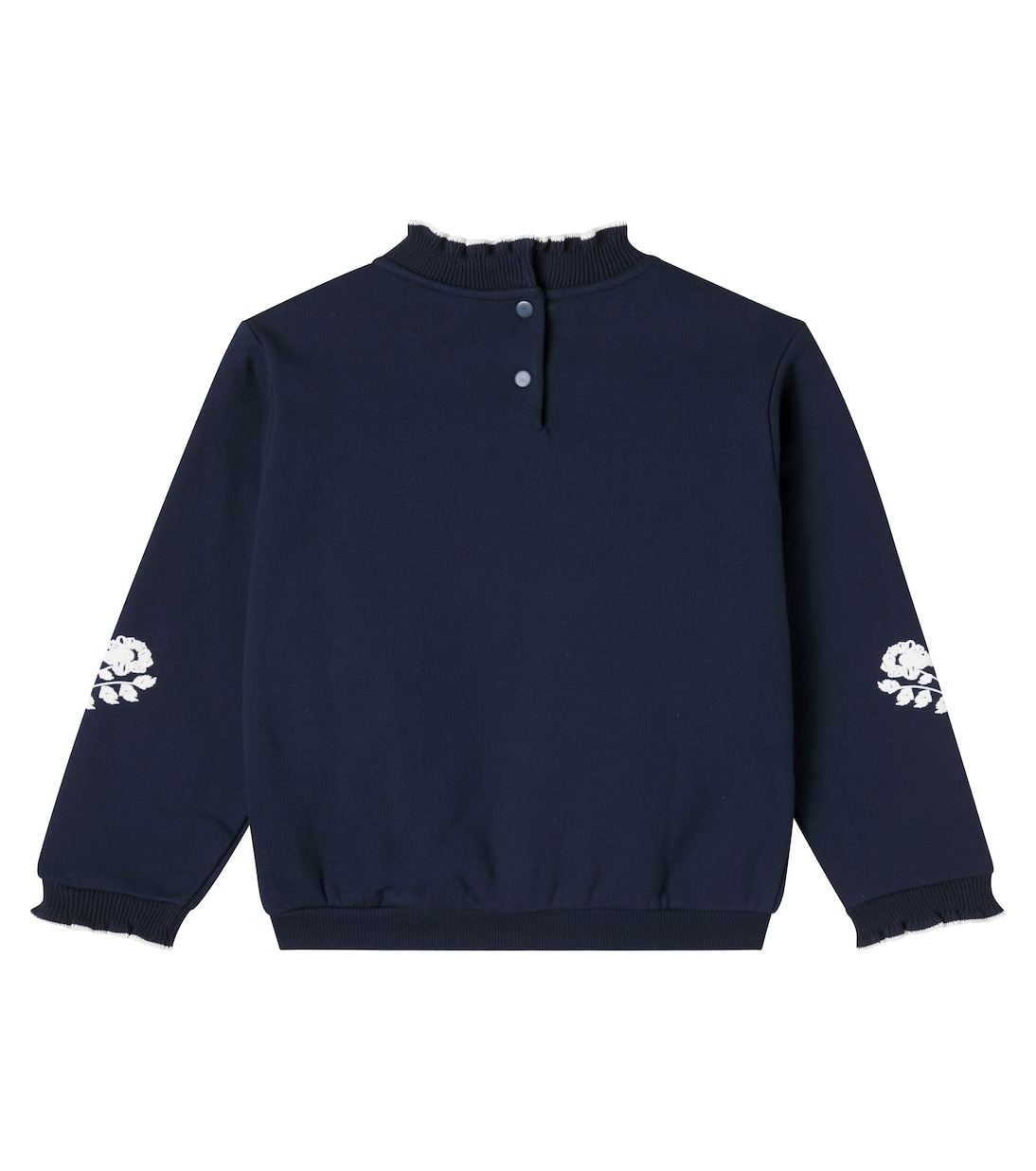 Floral ruffled cotton jersey sweatshirt | Tartine et Chocolat