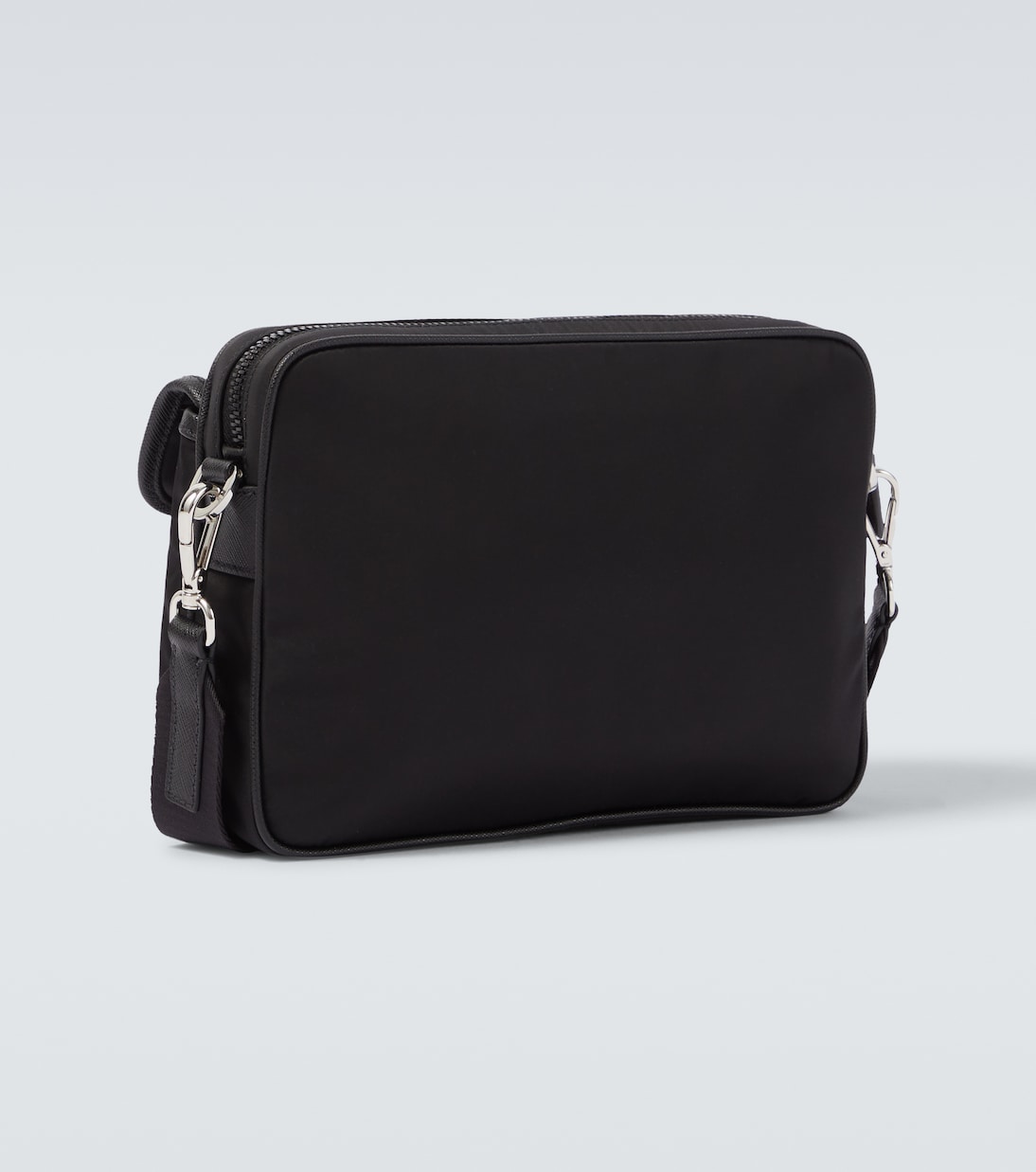 Re-Nylon leather-trimmed shoulder bag | Prada