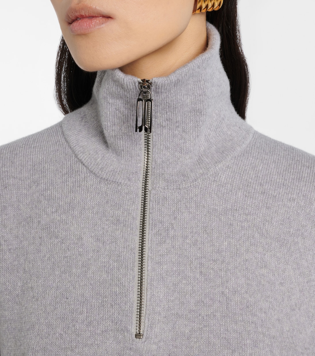Wool and cashmere half-zip sweater | Victoria Beckham
