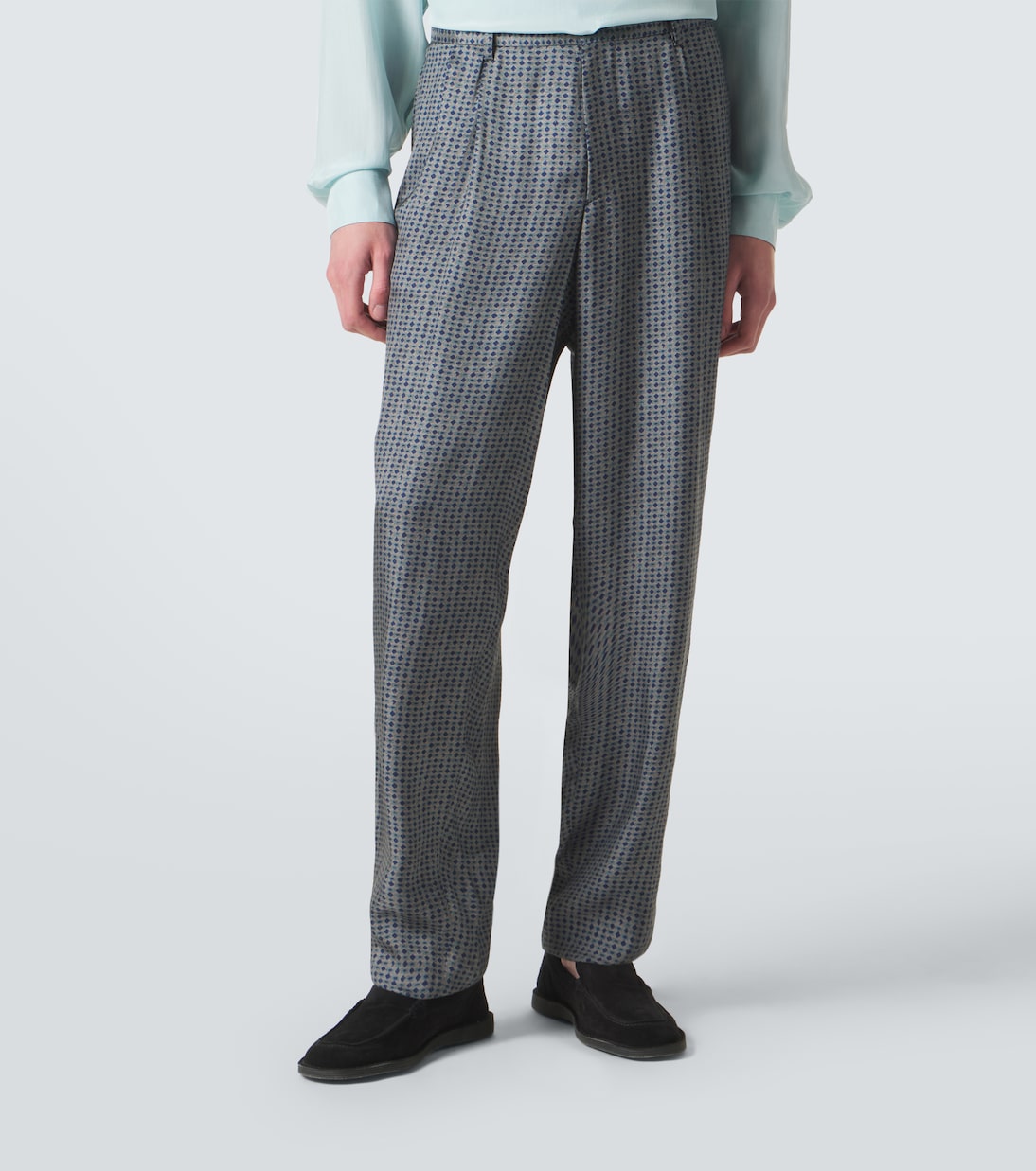 Pleated printed tapered pants | Giorgio Armani