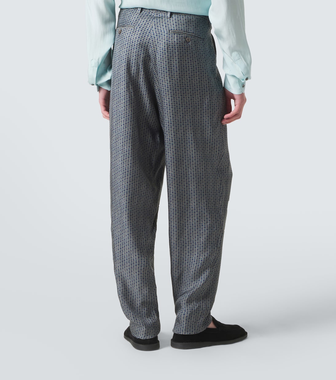 Pleated printed tapered pants | Giorgio Armani