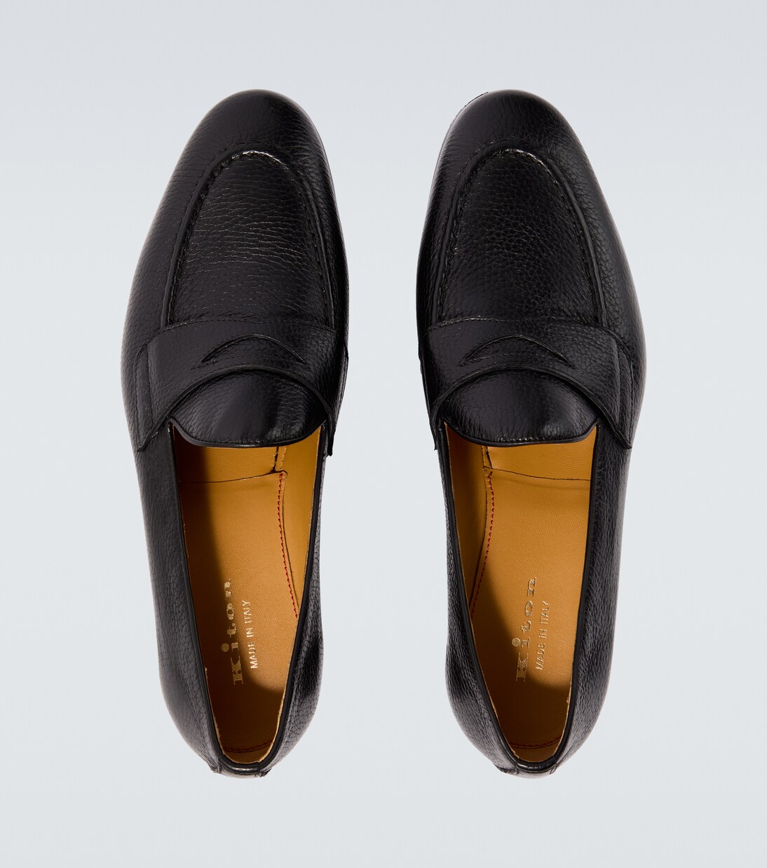 Leather penny loafers | Kiton