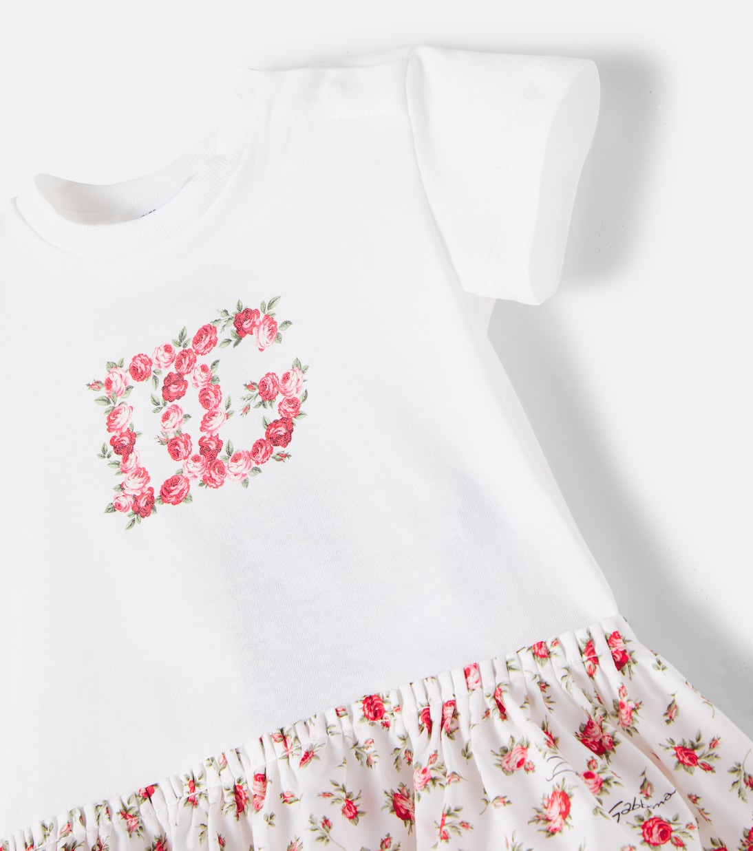 Bébé – Ensemble robe et culotte bloomer DG en coton | Dolce&Gabbana Kids
