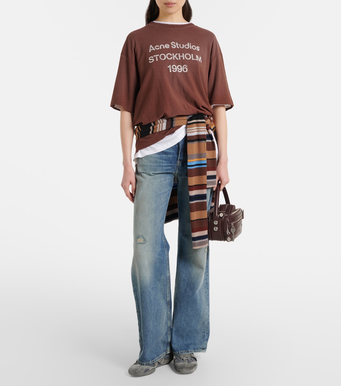 Jeans anchos 2021F con efecto desgastado | Acne Studios