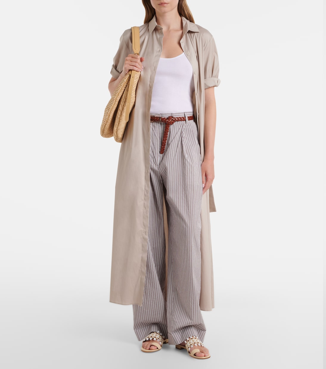 Brava raffia-trimmed leather sandals | Manolo Blahnik