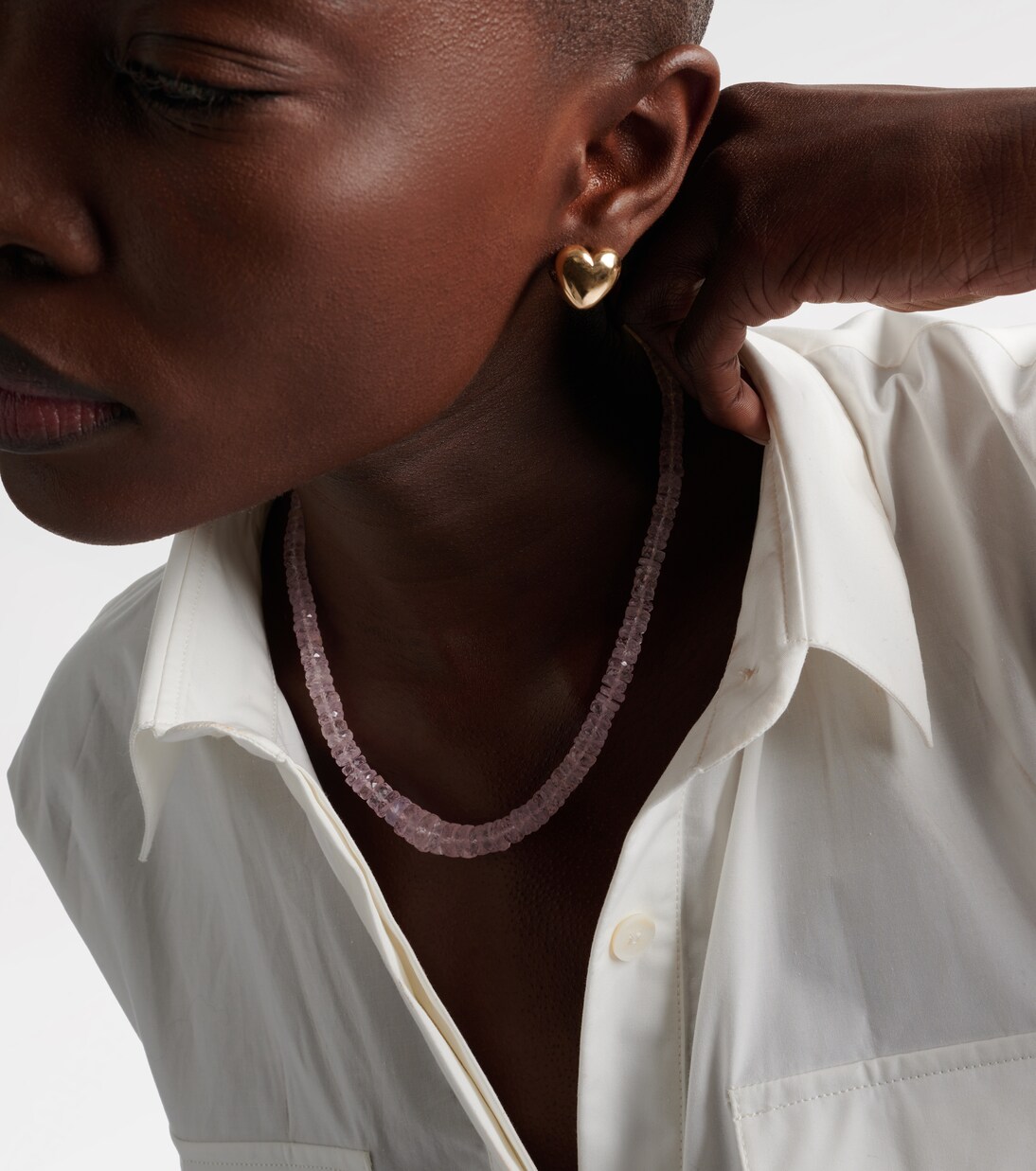 Collar de oro de 18 ct con morganitas | Ileana Makri