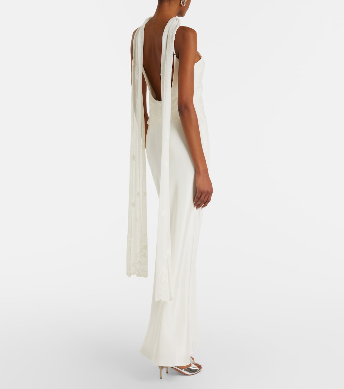 Maxikleid Cove aus Satin mit Tüll | Posse