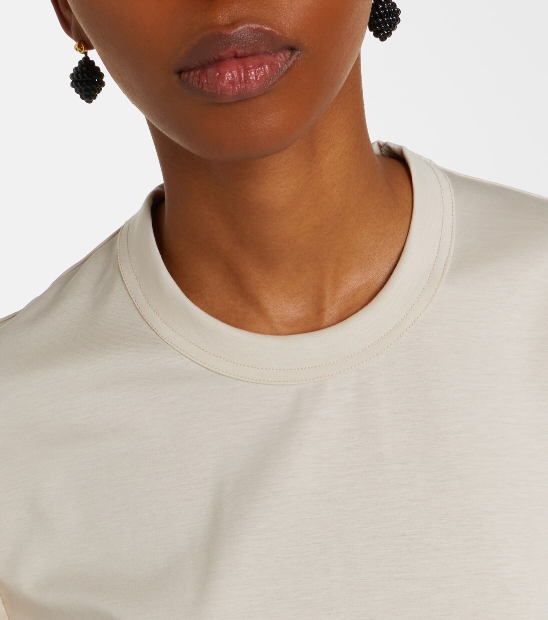 Camiseta de algodón con tul | Noir Kei Ninomiya