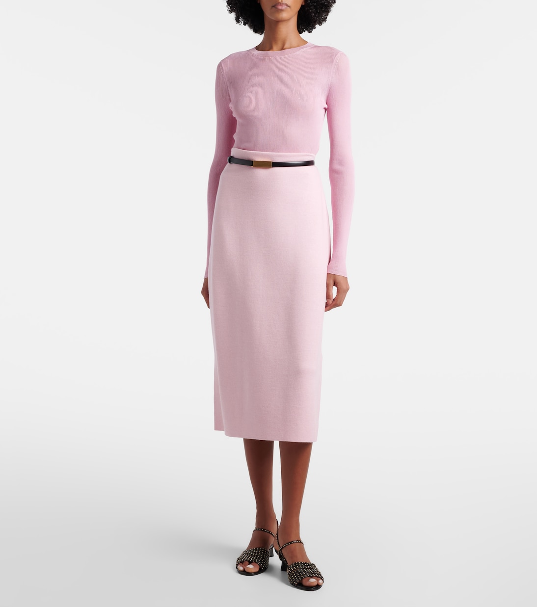 Drew studded leather wedge sandals | Khaite