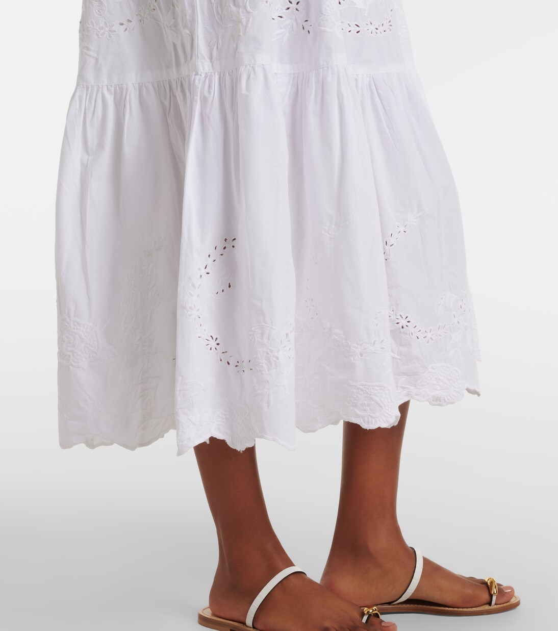 Abito midi in cotone sangallo | Juliet Dunn