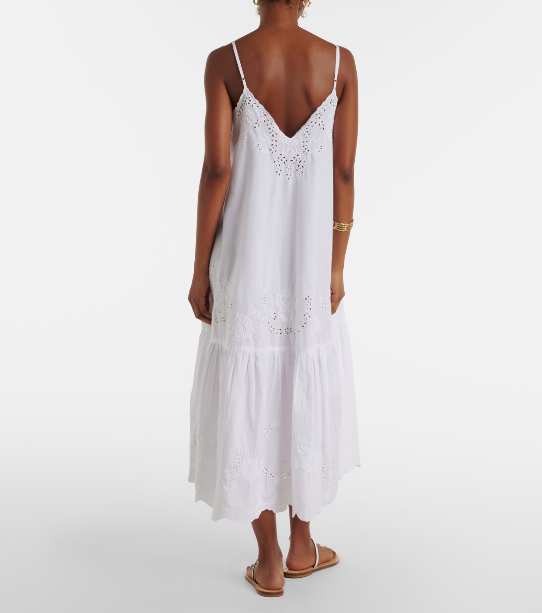 Abito midi in cotone sangallo | Juliet Dunn