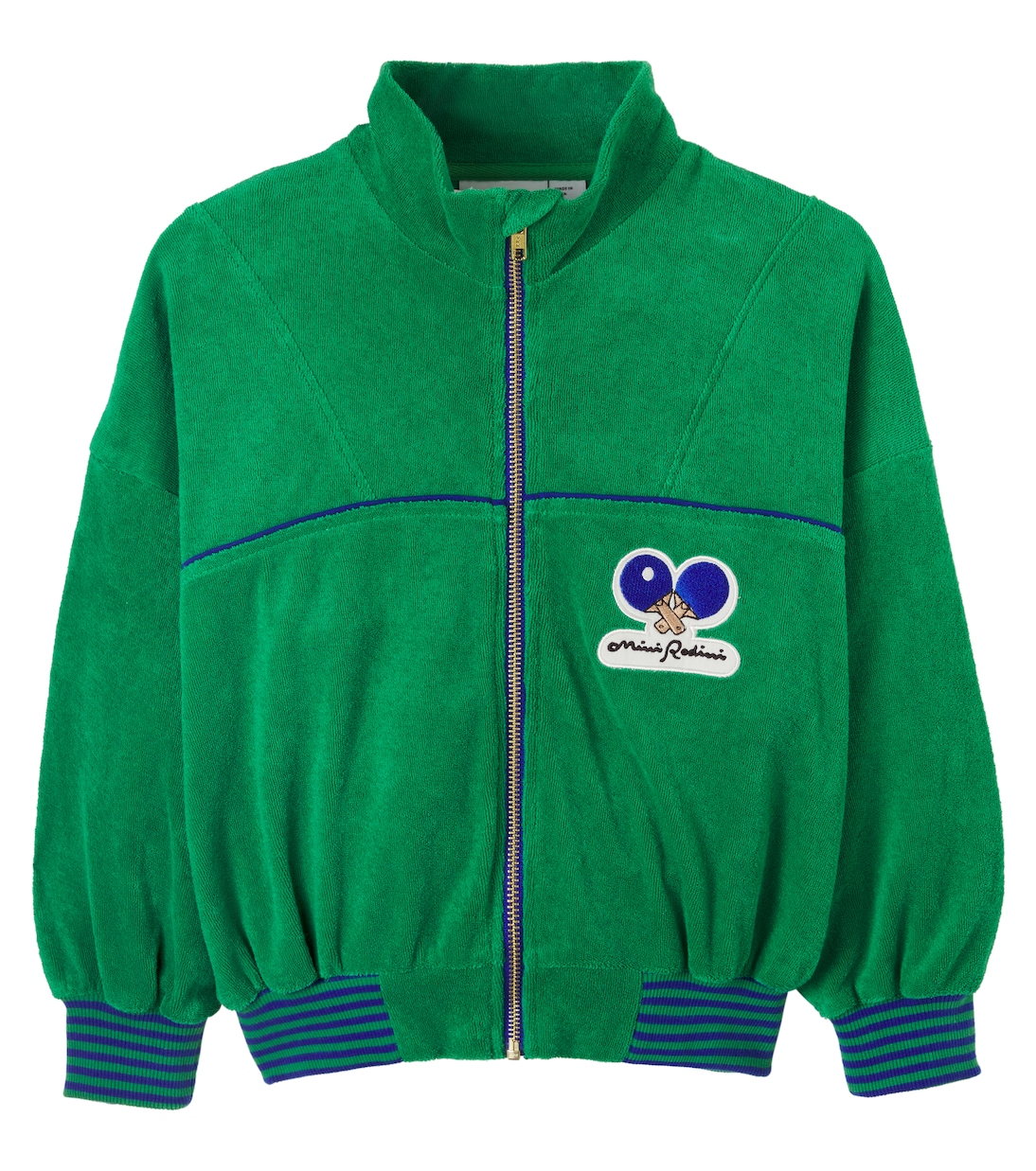 Patch-appliqué cotton terry cardigan  | Mini Rodini