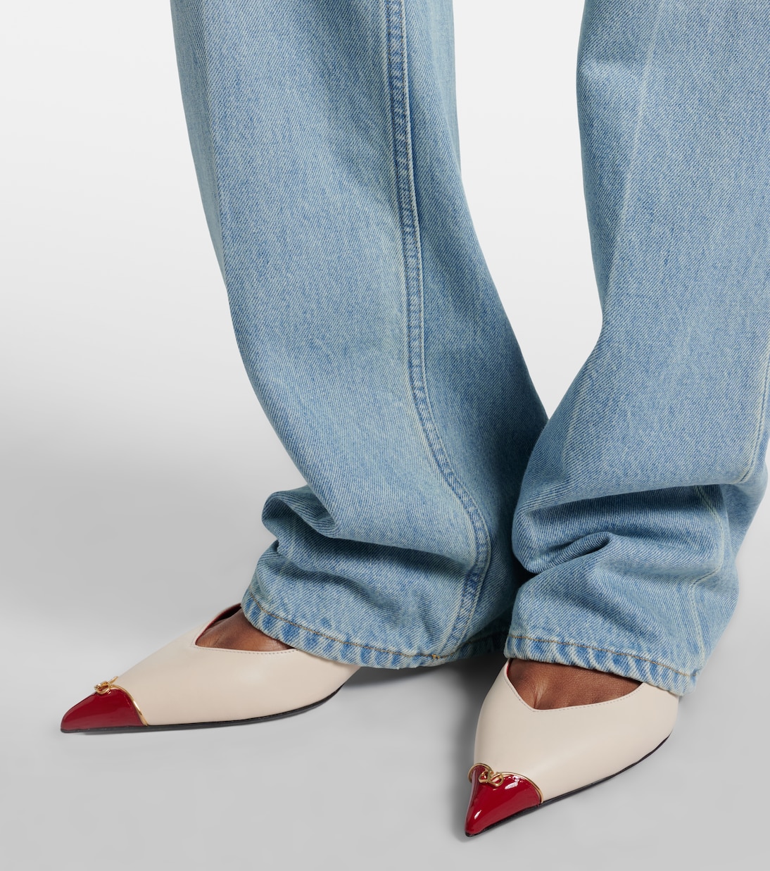 Slingback-Pumps Heartip aus Leder | Valentino Garavani
