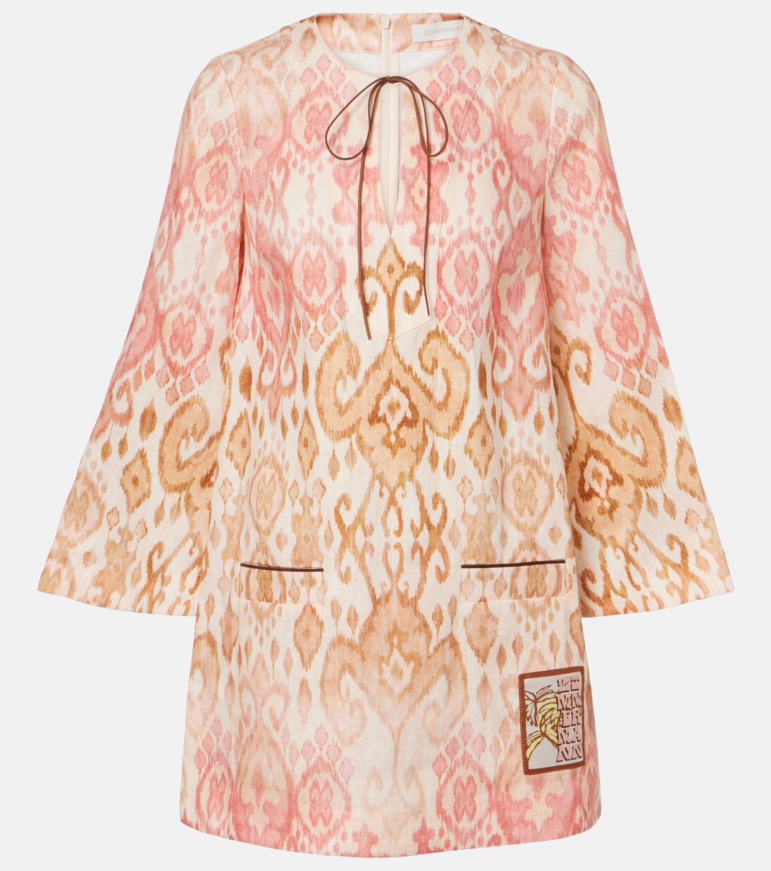 Vestido de playa Aster de lino estampado | Zimmermann