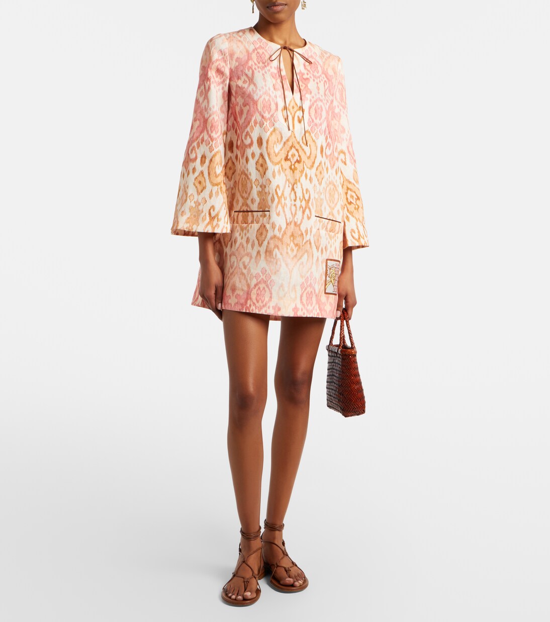 Vestido de playa Aster de lino estampado | Zimmermann