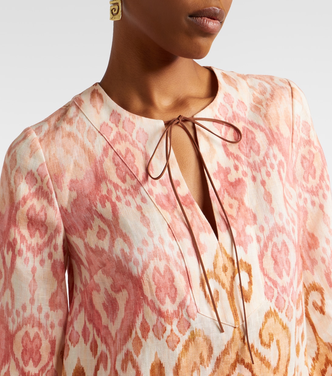 Vestido de playa Aster de lino estampado | Zimmermann