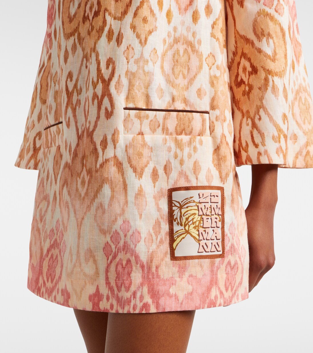 Vestido de playa Aster de lino estampado | Zimmermann