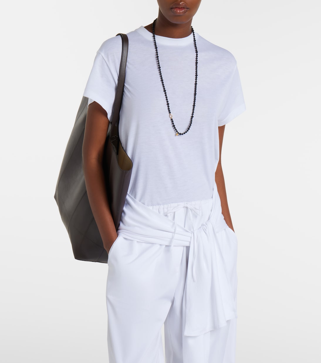 Tie-waist jersey top | Toteme