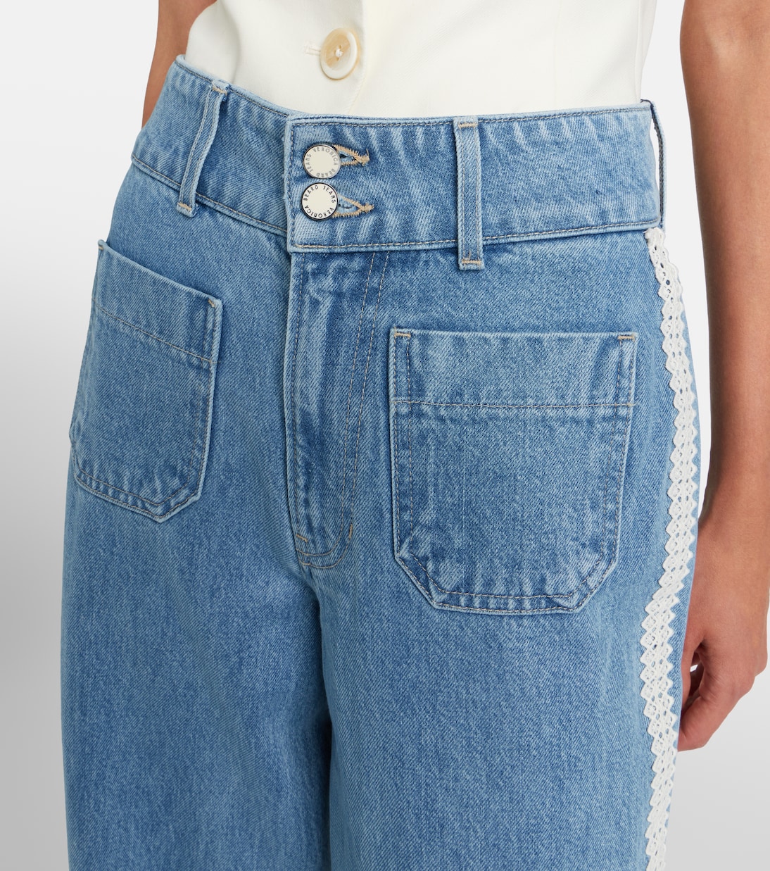 Taylor high-rise wide-leg jeans | Veronica Beard