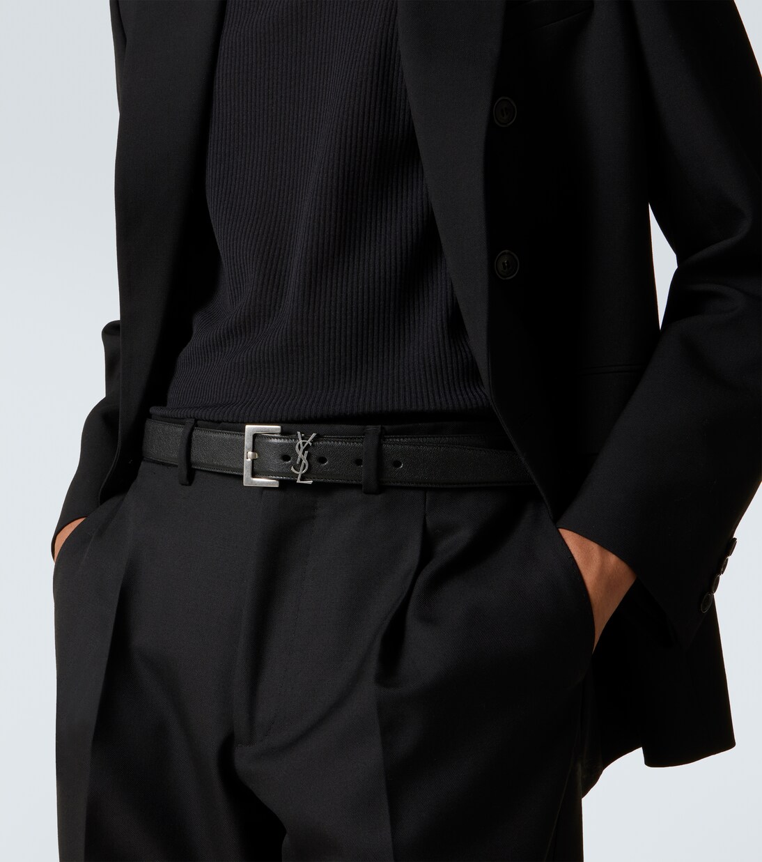 Slim leather belt | Saint Laurent