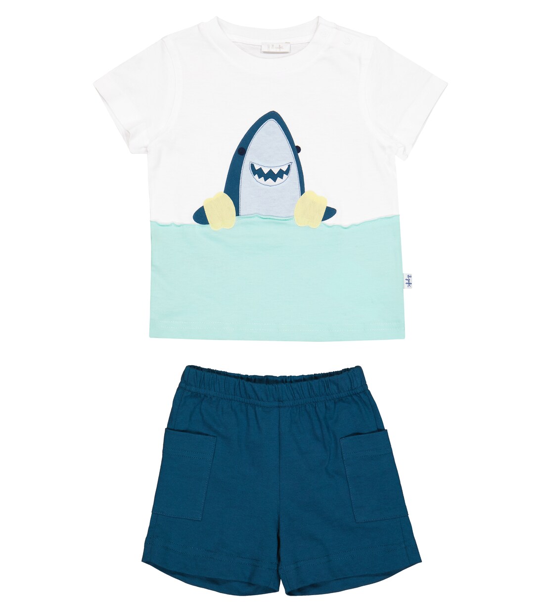 Baby棉质针织T恤和短裤套装 | Il Gufo