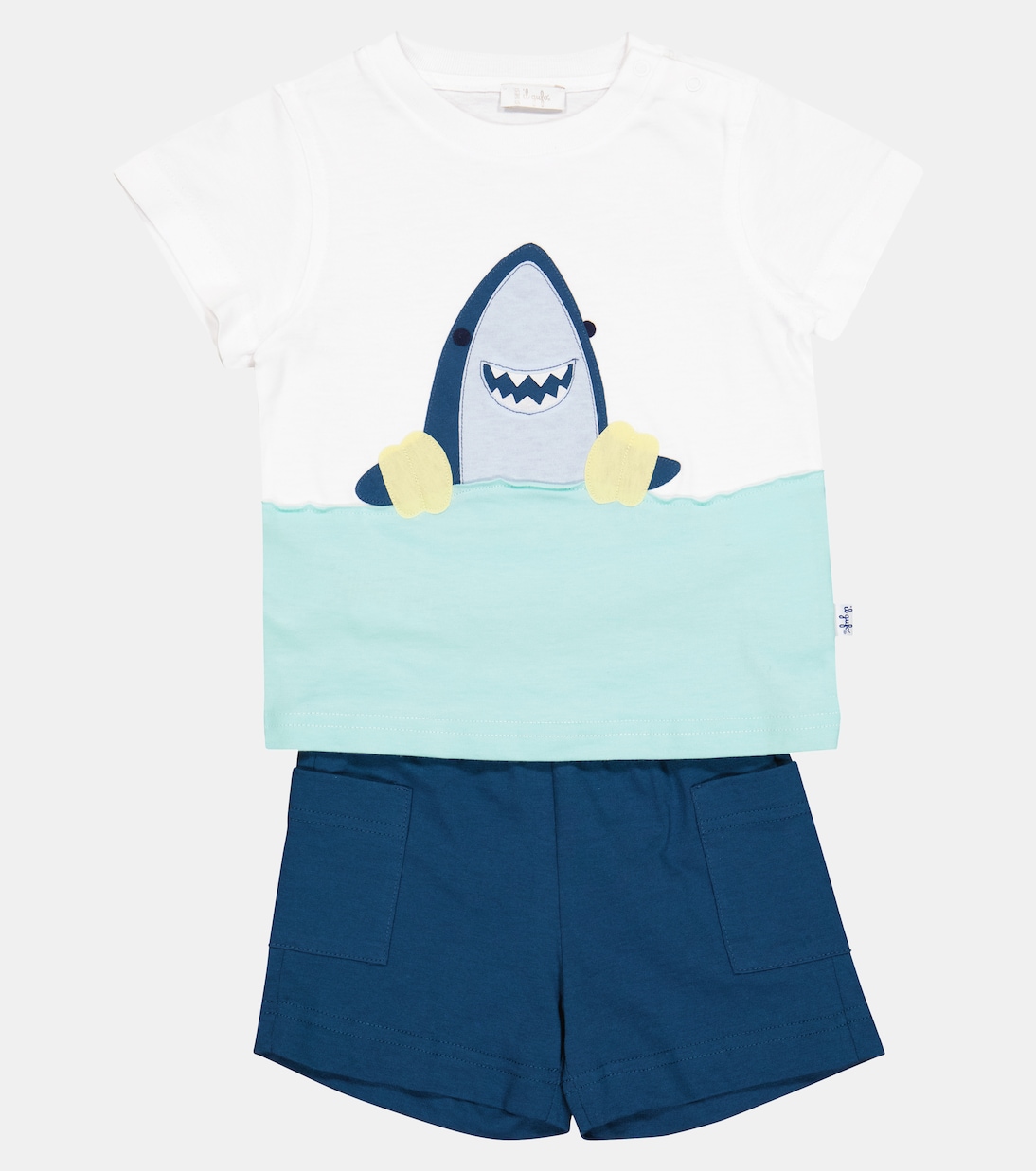 Baby棉质针织T恤和短裤套装 | Il Gufo