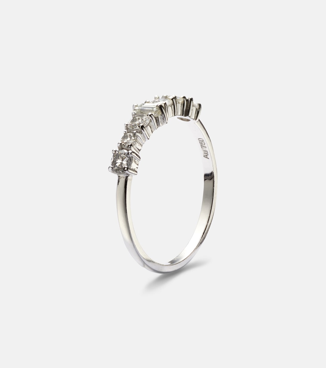 Rivulet 18kt white gold ring with diamonds | Ileana Makri