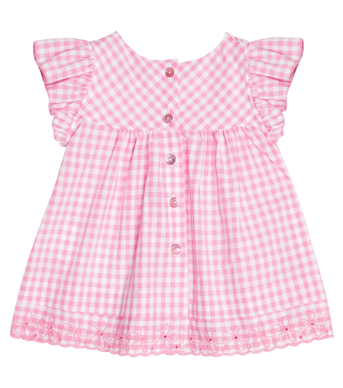 Baby - Abito in cotone a quadri | Monnalisa