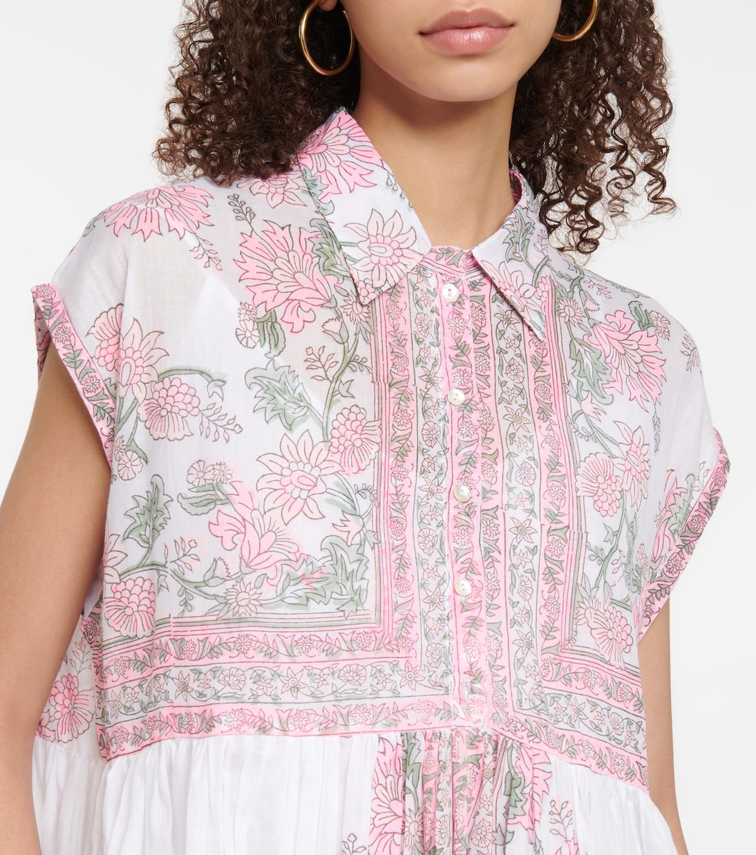 Floral cotton minidress | Juliet Dunn